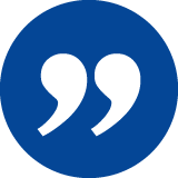 Blue quote marks icon