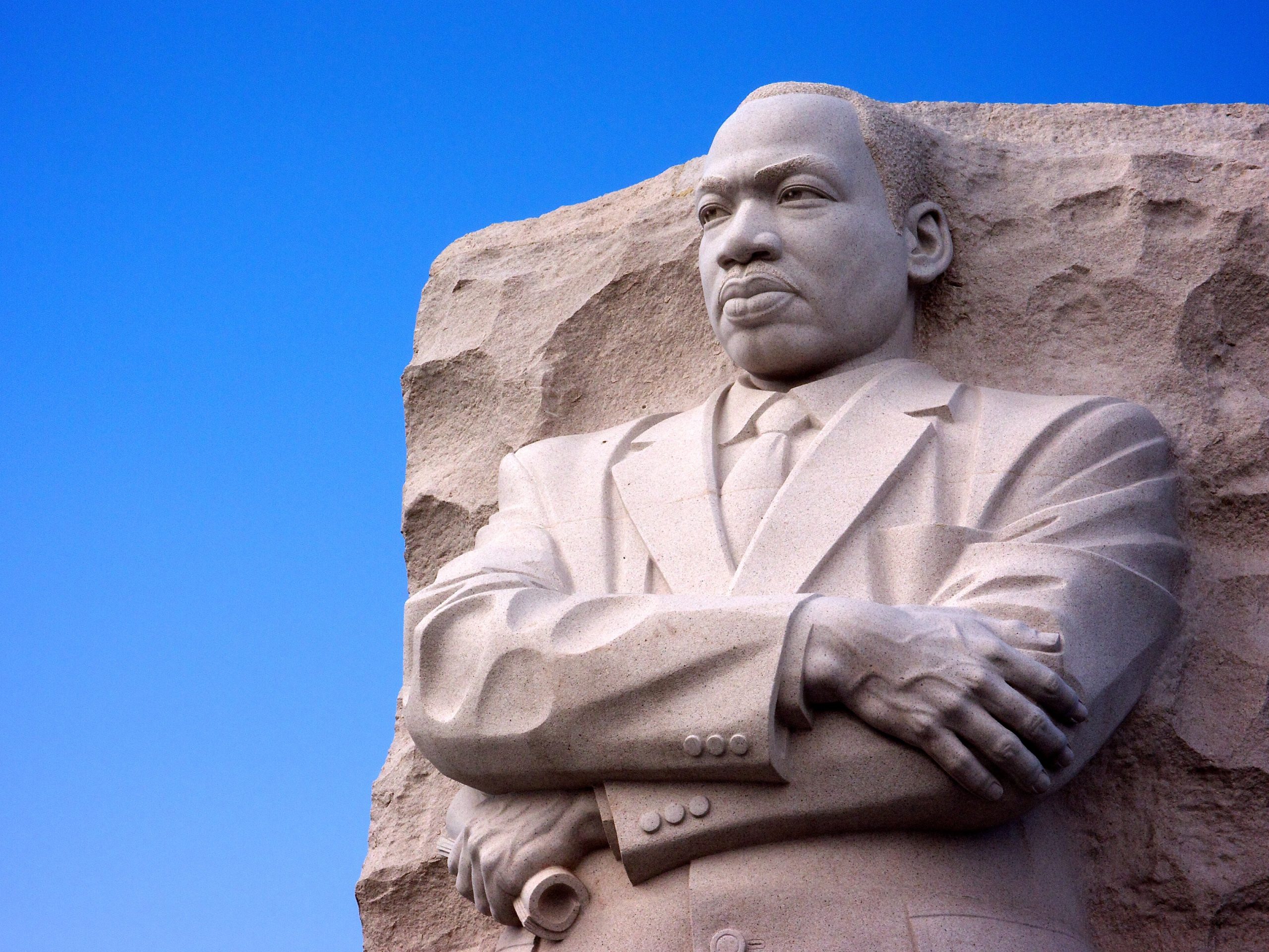 Stone monument of Martin Luther King